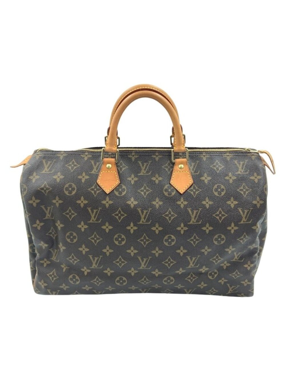 Louis Vuitton Monogram Speedy 40 Boston Bag Brown